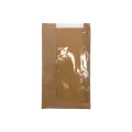 Sac sandwich kraft brun fenêtre PP 200+50/310mm (9A00)